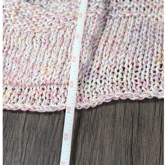 Theory Open Knit boxy blouse lagenlook small beachy coastal spring cotton silk - Picture 8 of 12